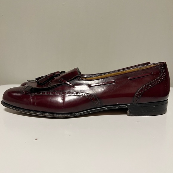 Salvatore Ferragamo Lucas Loafers US 10.5 Burgundy Leather - Picture 1 of 12